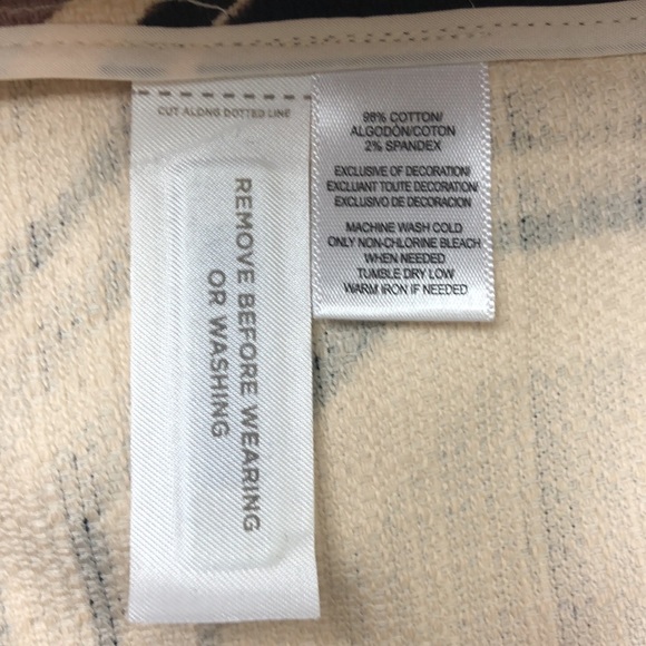 LOFT Ann Taylor Tan Brown Geo Tribal Print Pencil Skirt Size 8P - Picture 8 of 9